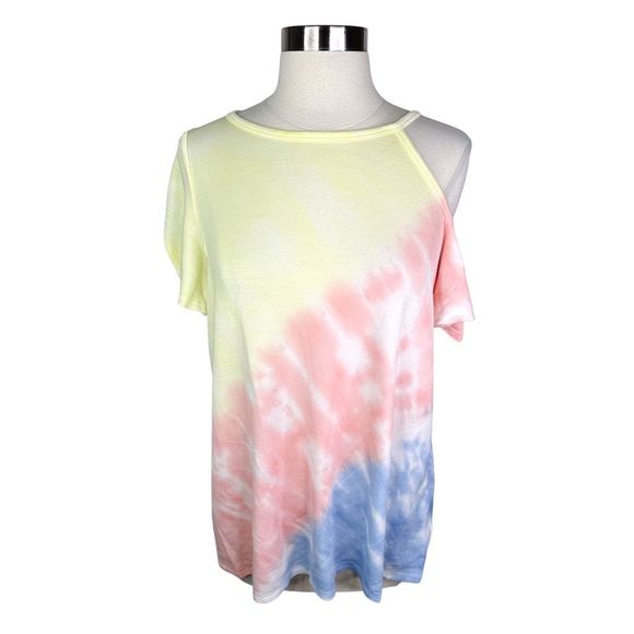 143 Story by Line Up Tie Dye Cold Shoulder Top - Size XS - Picture 1 of 4